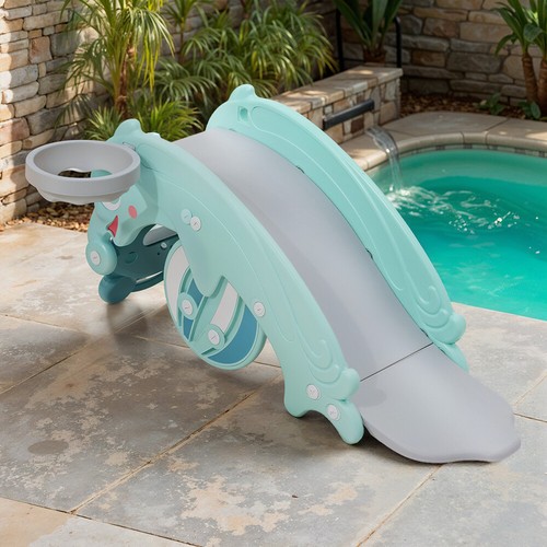Baby blue frog rocking - frog,