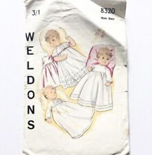 8320 - Le-roy Weldons Baby's Christening Dress, Petticoat & Nightdress Rare