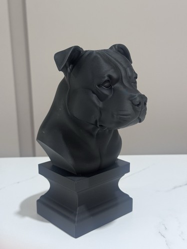 Saffordshire bull terrier bust - saffordshire,