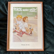 Retro Persil Washes Whiter Advertising Framed Print Wall Art