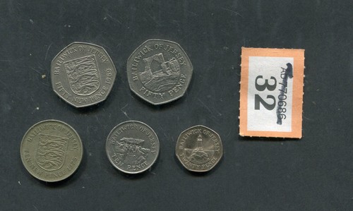Lot coins of jersey - 5,