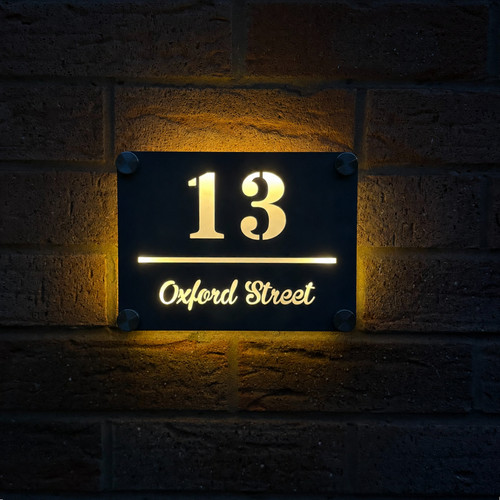 Personalised led acrylic house - led,