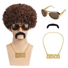 Black Curly Afro Wig 70s Disco