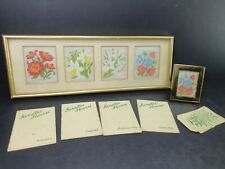 Framed Kensitas Silk Flowers Helenium Daffodil Lily Sweet Pea