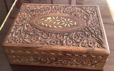 Vintage Large Wooden Box Hand