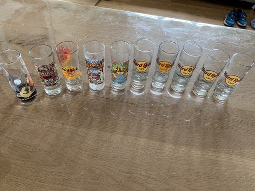 Hard rock cafe shot glasses - rock,