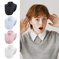 Cotton Fake Collar Multi-functional Shirt Lapel Blouse Top  for Men Women