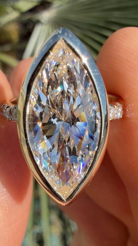 5ct marquise moissanite - 3.5ct,