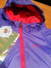 Regatta purple kids Waterproof Unisex Rain Splash Puddle Suit Age 6-12 Months 