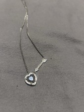 Swarovski Silver Heart And Arrow Necklace Pre Loved