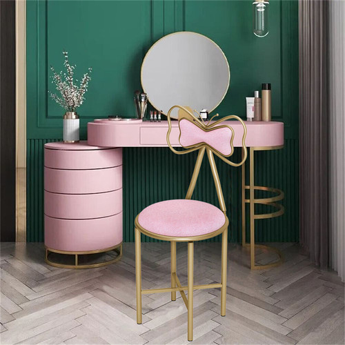 Tall iron vanity stool - iron,