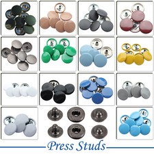 Colourful Caps S Spring Press Studs Snap Fasteners Clothing Dresses Handbag 15mm