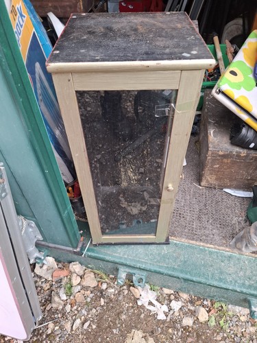 Wood and glass showcase cabnet - wood,