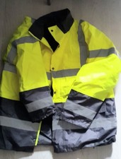 Portwest Hi Vis Visbility Bomber Jacket Waterproof Safety Work Coat size XL New