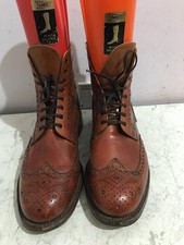 GRENSON leather brogue ankle