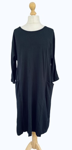 Jaeger black jersey dress midi - jersey,