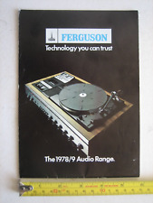 Vintage Ferguson hifi brochure hi-fi catalogue home audio retro stereo home deck