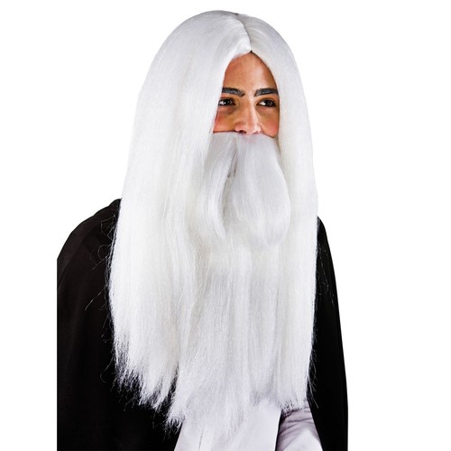 White wizard wig and - wizard,