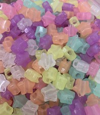 100 Pony Beads Mixed Colours Star Shape Jewellery Making beads