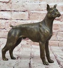 Boxer Dog Bronze Metal Statue