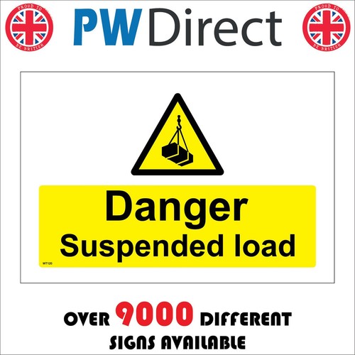 Wt120 danger suspended load - suspended,