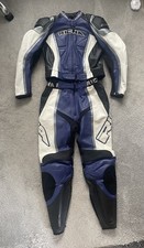 Richa Ladies 2 Piece Motorcycle Leather Suit - Blue black white UK 14 / D 42
