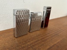 SET OF THREE VINTAGE LIGHTERS SAROMESP-V, CALIBRI MOLECTRIC, DUET PIPE LIGHTER