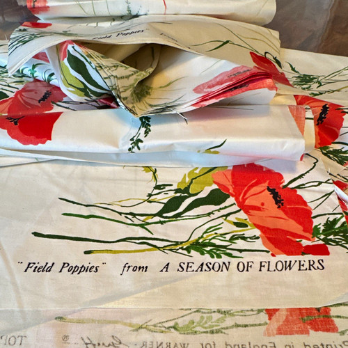 Vintage field poppies - "field, a