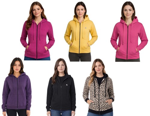 Womens ladies plain zip - womens,