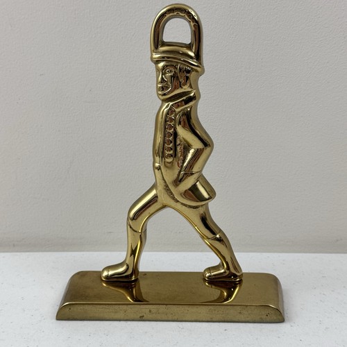 Vintage brass door stop - vintage,
