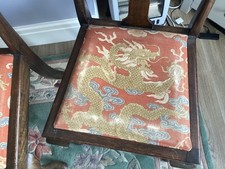 4 x Queen Anne  chairs. Useable, but in need of some refurbishment.