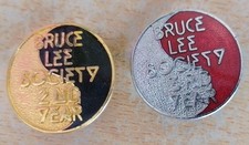 Bruce Lee society 2nd and  Bruce Lee society 3nd year enamel badges vgc. 