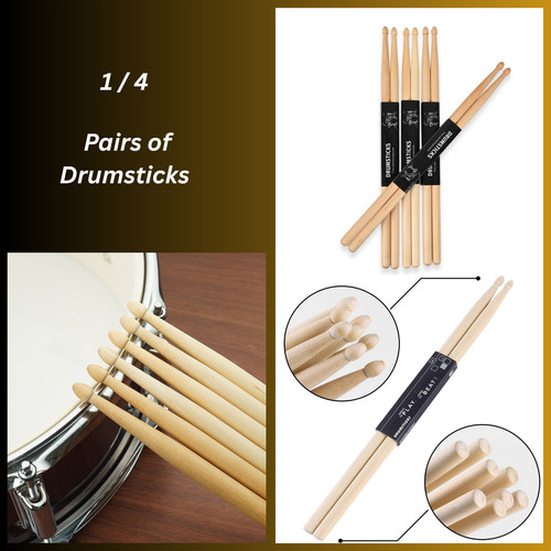 Pair wood drum sticks - pair,