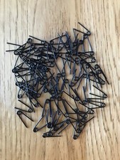 50 Black wire float eyes