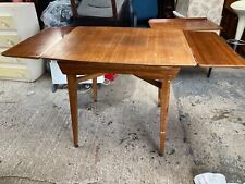 Vintage Mid Century Beautility Brown Wooden Extending Dining Table