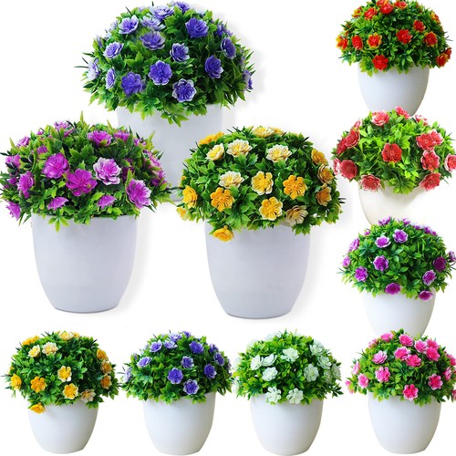 Artificial potted flowers - potted,