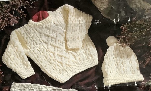 Hand knitted aran cable - aran,