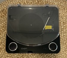 ION Max LP Conversion Turntable with Stereo Speakers - Black