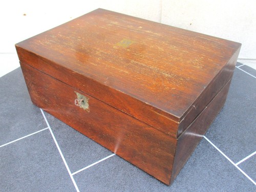 Antique mahogany writing slope - writing,