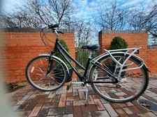Used Claud Butler Ladies bicycle, Black and silver with panier  