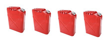 4 x 20L 5 Gallon Steel Fuel Petrol Diesel Water Jerry Can Tank Container Storage