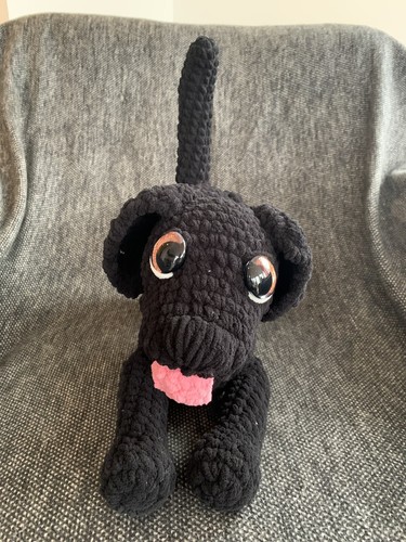 Handmade crochet happy black - handmade,