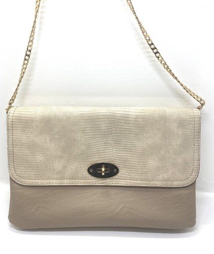 Ladies beige juno clutch - beige,