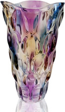 Large Crystal Glass Colorful Vase for Home and Event Decor