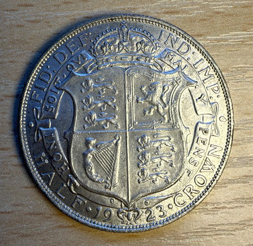 1923 silver half - silver, crown