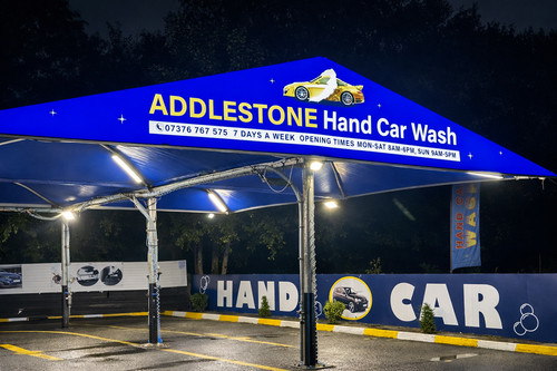 Car wash valet canopy - car, with