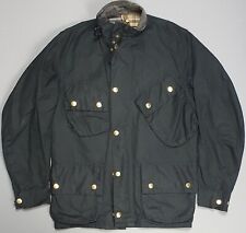 Barbour International Original C34 Wax Jacket Mens XS Black Motorcycle Biker