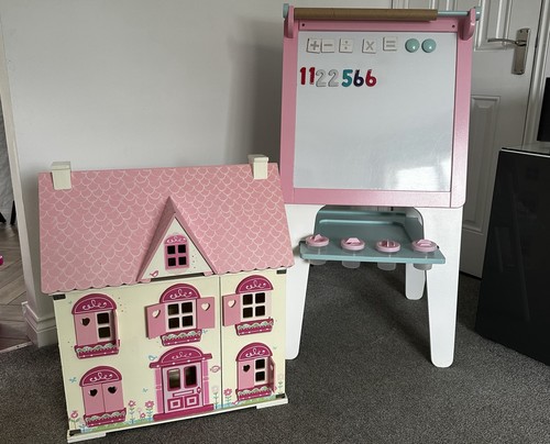 Elc wooden dollhouse - dollhouse, bundle