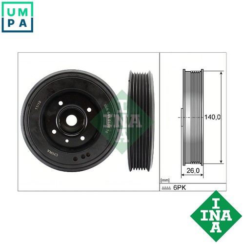 Belt pulley crankshaft 544 - crankshaft,