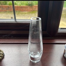 Vintage Glass Vase heavy for